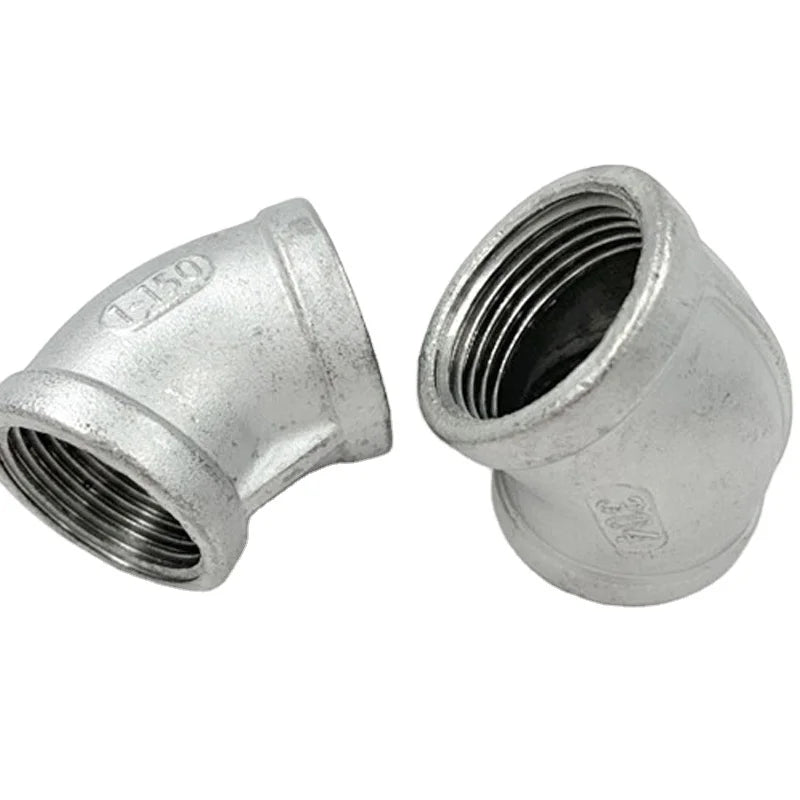 304/316 Stainless Steel Female Thread Screw 45deg Elbow