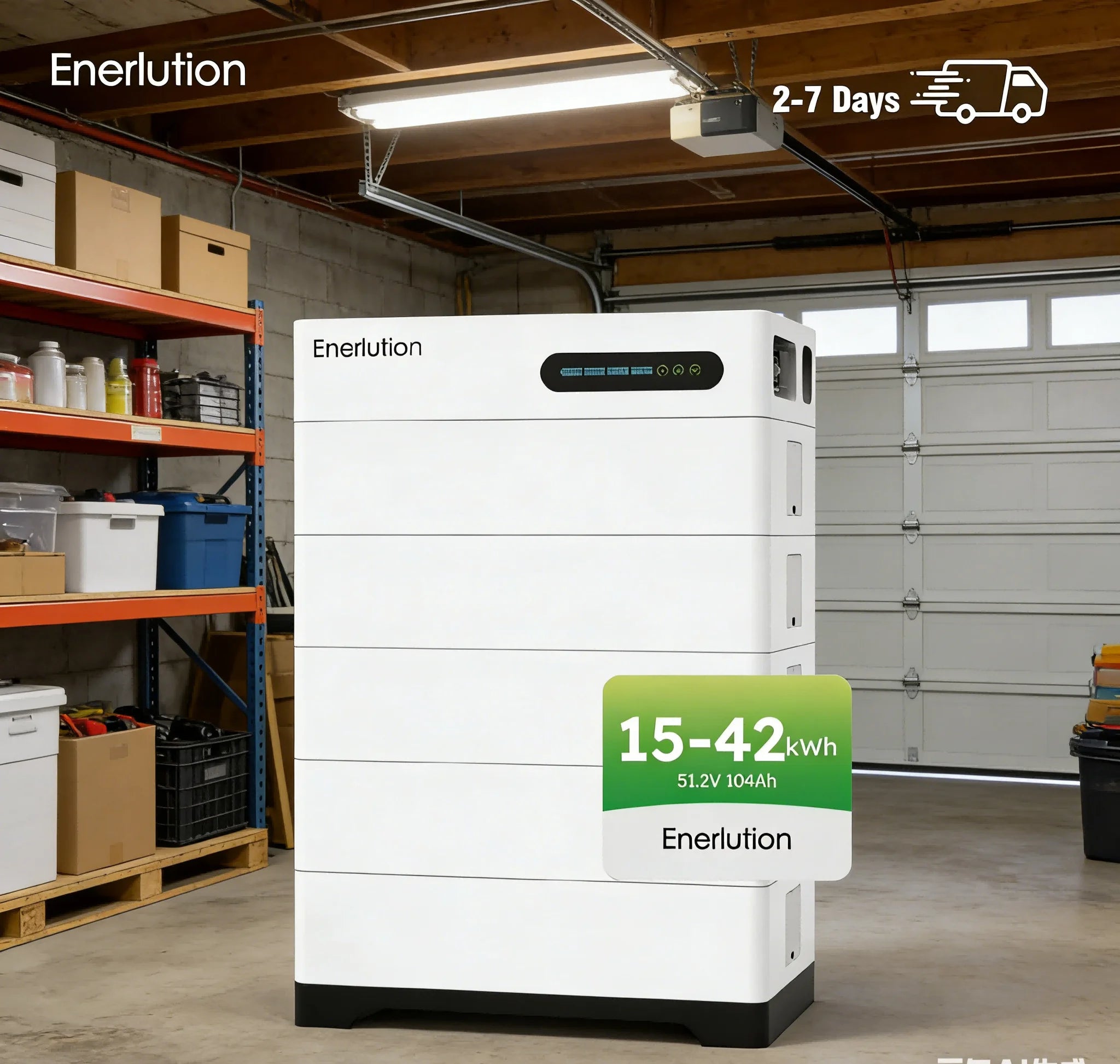 Enerlution 5KW 10KW Home Solar Battery EU Warehouse OEM Available High Voltage Stackable LiFePO4 Battery