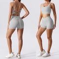 GC Leggins Para Mujer Push up Ribbed Legging Set Ropa Deportiva Mujer Ribbed Yoga Set Yoga Conjuntos Ribbed Workout Set