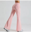 High Waist Bell Bottom Gym Pants Fitness Breathable Yoga Pants Yoga Leggings With Pocket