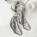 Temperament Simulation Silk Scarf Spring Matching Shirt 90*90 Fashion Commuting Small Square Scarf Print for Women Summer Adult