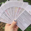 Ready to Ship Handwriting Letter Nails Sticker Symbols Letter Lettering Nail Sticker WG679-720