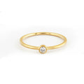 Dainty Jewelry Natural White Diamond Minimalist Real 18kt Gold 18k Wedding Rings