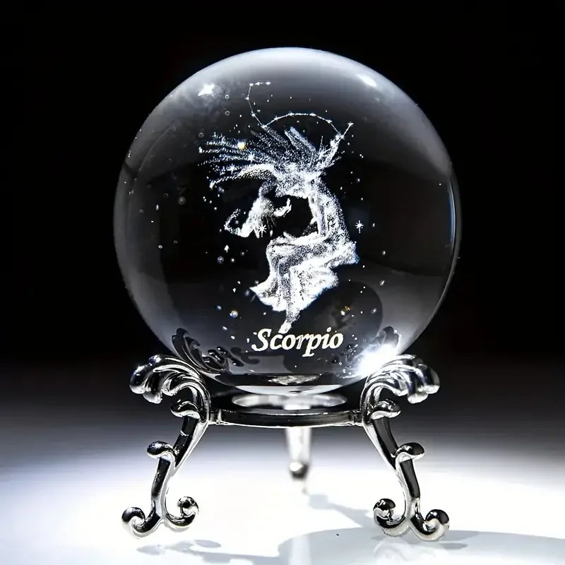3d Laser Cube Luxury Carved Laser Engraved Crystal Glass Constellation Etching Table Decoration Night Lamp