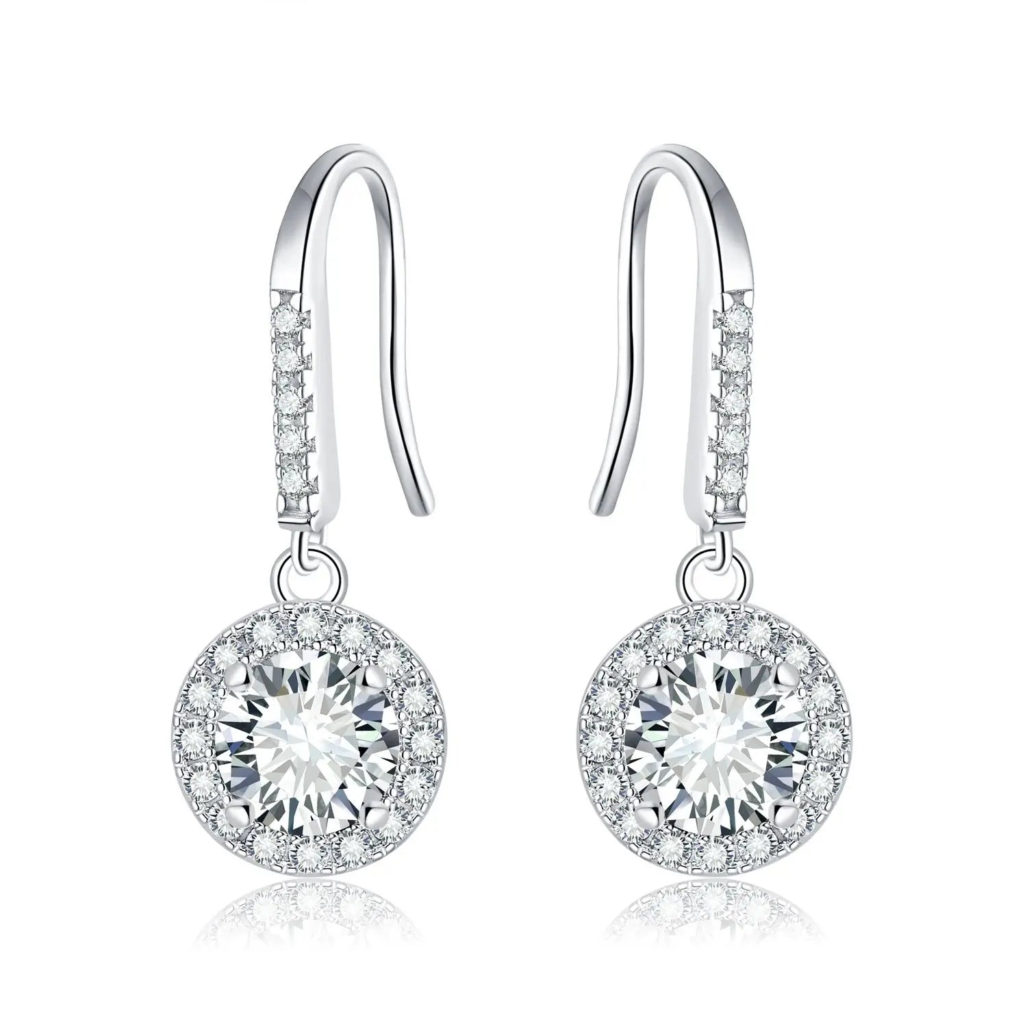 Drop Moissanite Earrings Custom Designer Jewelry Luxury Women Fine Gemstone Jewelry Earrings 925 Sterling Silver Diamond Earring