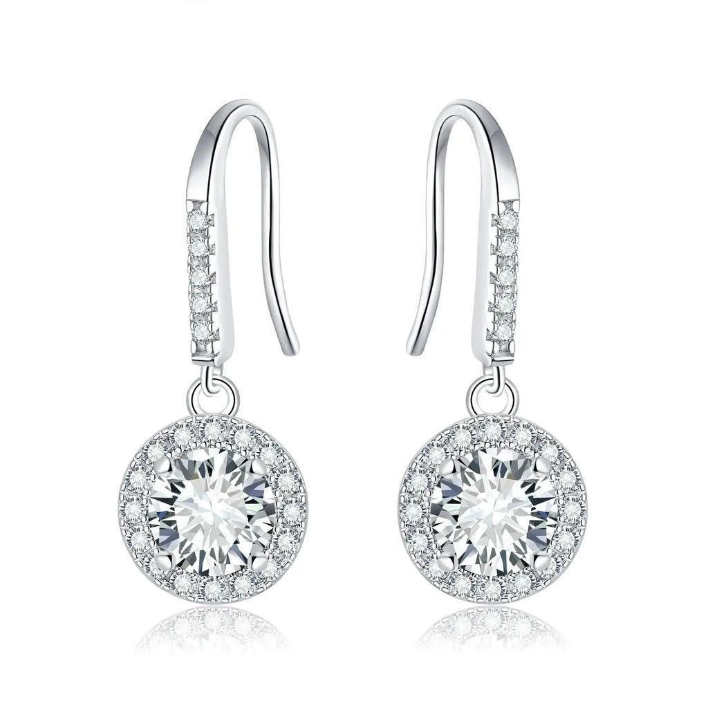 Drop Moissanite Earrings Custom Designer Jewelry Luxury Women Fine Gemstone Jewelry Earrings 925 Sterling Silver Diamond Earring