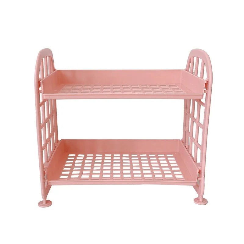 Double-layer Folding Stationery Storage Rack Creative Pen Holder Desktop Storage Rack
