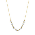 RINNTIN GPN23 Handmade Real 14K Gold 925 Sterling Silver Chain Beads Necklace Freshwater Cultured Pearl Necklace for Women Girls