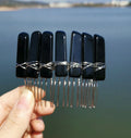 2026 Factory Direct Moon 2026 Natural Crystal Wide and Long Black Obsidian Crystal Headband Hand-tied Bridal Silver Thread 22-tooth ha