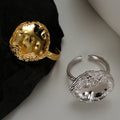 ICEBELA Fine Jewelry Heavy Industry Women Ring Female Niche Design Shell Shape Gemstone Adjustable Rings for Girl