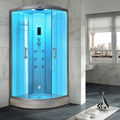 Steam Shower Cubicle Enclosure Bath Cabin Black Standing Massage Function Black Shower Room