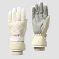 Outdoor Fashion Women Winter White Warm Riding Sports Touch Screen Five-Finger Ski Gloves