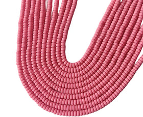 Wholesale 3 * 6mm Watermelon Red Round Abacus Soft Ceramic Beads DIY Bracelet Necklace Loose Beads