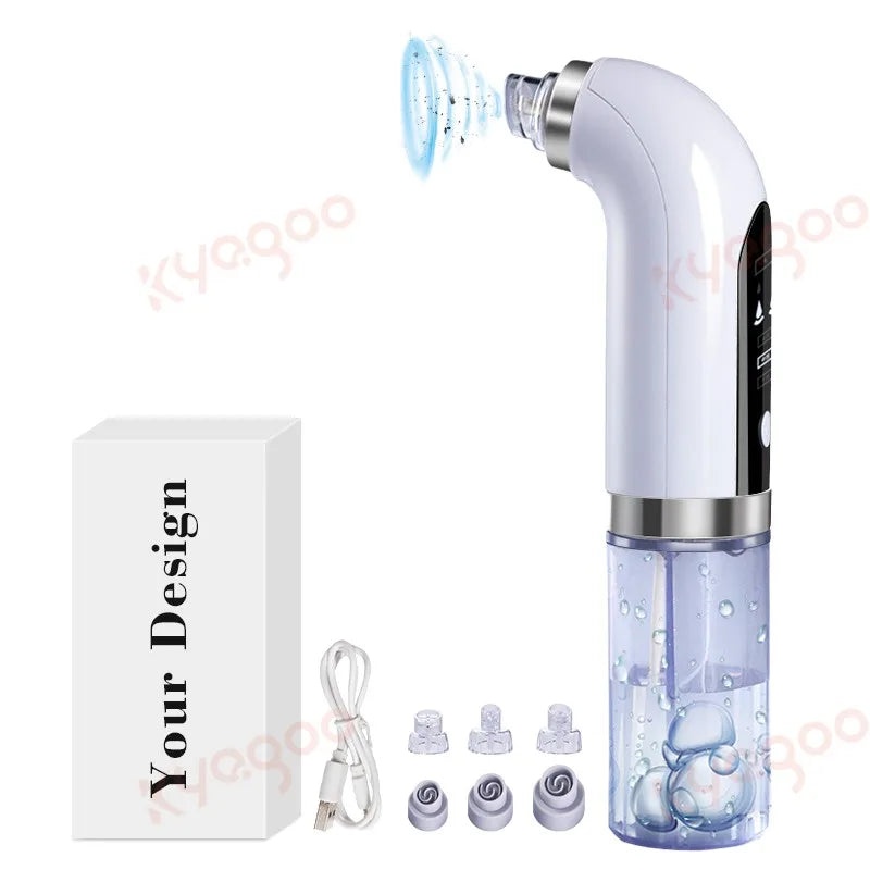 Electric Facial Blackhead Remover  Rechargeable Pore Cleaner with 6 Tips for Deep Skin Cleansing & Exfoliation