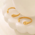 2022 New Design Popular Fashion Jewelry Stainless Steel Open Ring Glossy Gold Ring Minimalist Finger Women Rings Gift