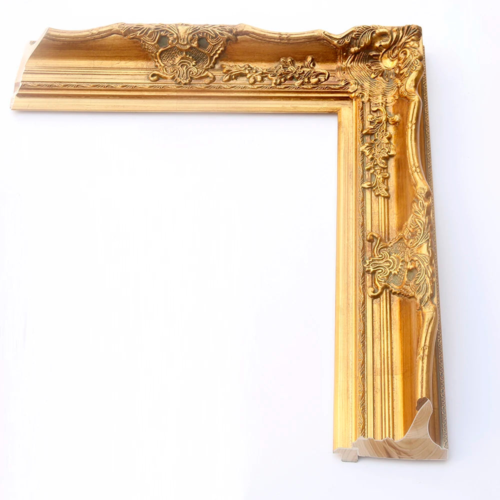 B&C ART Luxury European Home Decoration Golden Ornate Baroque Antique Wood Frames Oil Painting Wall 20x24 Inches Rectangle Shape