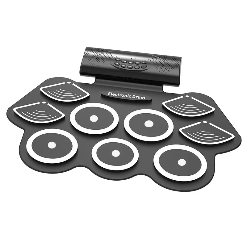 Customized Digital Drum Pad With Rechargeable Battery and Speaker Electronic Roll up Set