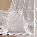 China Factory Wholesale Beautiful Decoration Embroidery Sheer Lace Curtain Material