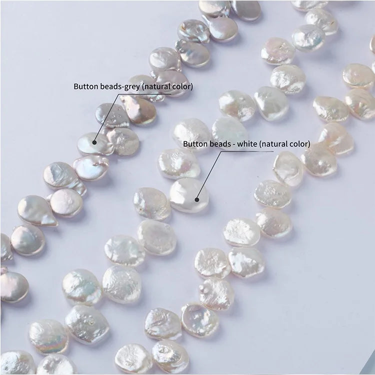 Natural Baroque Freshwater Pearl Necklace Bracelet Earrings and Buttons Beads for Jewelry Making-Irregular Loose Pearls