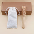 Cushion & Paddle Detangler Natural Bamboo Bristle Hair Scalp Massager Brush Massage Comb Bamboo Wood Airbag Hair Brush