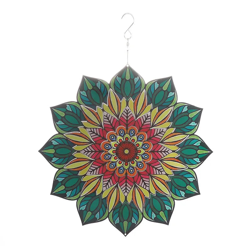 Factory Price 30cm Stainless Steel 3D Rotating Wind Spinner Chime 12 Inch Metal Home Decor Creative Gift