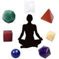 7-Chakra Energy Healing Geometry Stone Set Natural Semi-Precious Crystals for Yoga Meditation Home Decor Feng Shui Love Gemstone