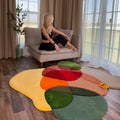FMT Custom Luxury Hand Tufted Rug for Living Room Modern White and Black Abstract Pattern Handmade