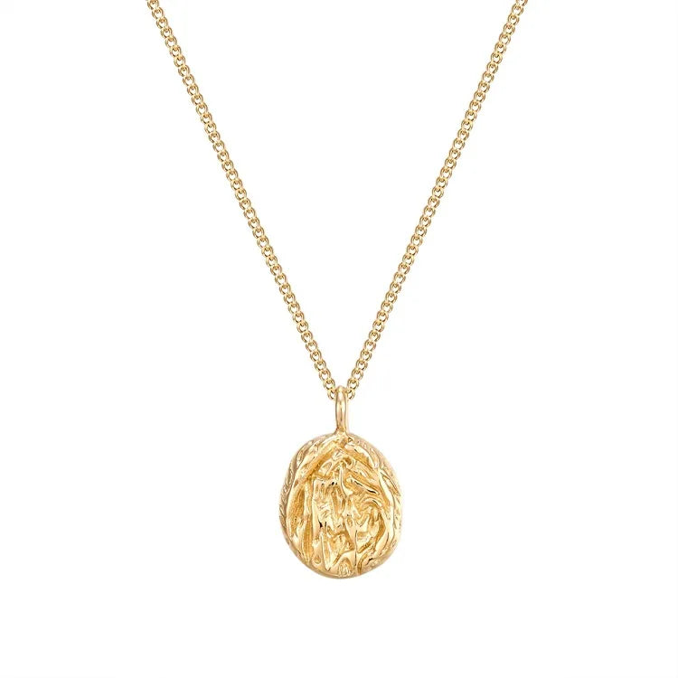 2025 Fashion Personality Stainless Steel 18K Gold Irregular Round  Pendant Necklace Waterproof Minimalist Design Jewelry