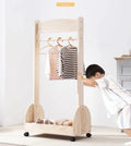 Hot Selling Pretty Children Clothing Store Display Furniture Wooden Wall Cabinet for Retail Kids Clothing Store Interior Design