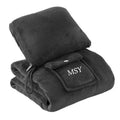 Fleece 2 in 1 Pillow Travel Blanket Soft Foldable Custom Airplane Blanket Portable Fleece Travel Camping Blankets with bag
