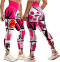 Dropshipping Products 2024 Wholesale Design High-waisted Polyester Alphabet Printed Stockings Yoga Pants Leggings for Womens