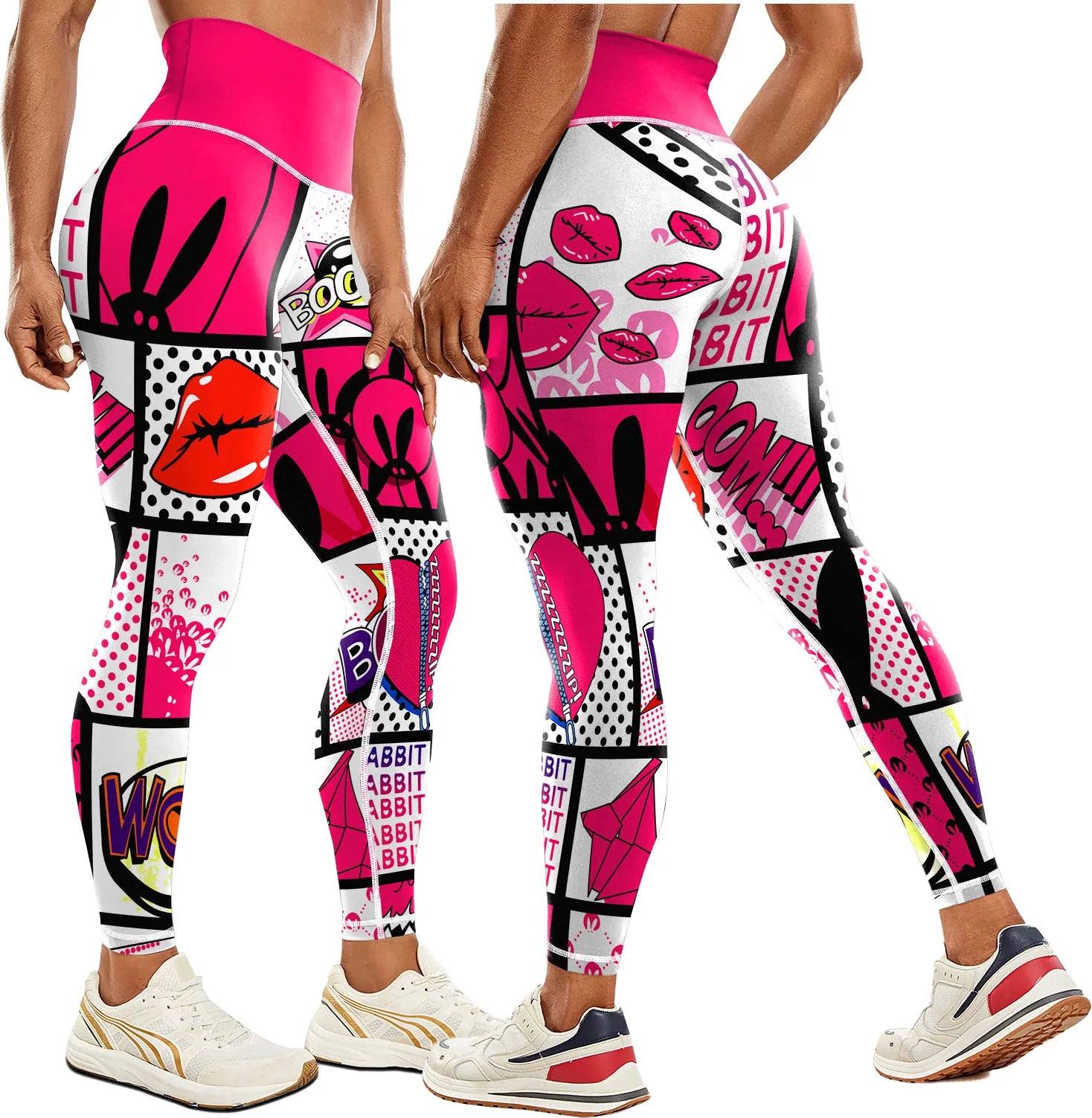 Dropshipping Products 2024 Wholesale Design High-waisted Polyester Alphabet Printed Stockings Yoga Pants Leggings for Womens