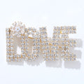 2023 Spring Summer Valentine Day Romantic Jewelry 18k Gold Plating Brass Bling Crystal Beaded Bee Kind Love Word Brooch Pin