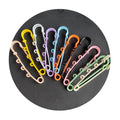 Fashewelry Heavy Duty Safety Pins 2 Inch with 3 Loops Metal Kilt Pins Fasteners for Brooch Making Blanket Knitted Fabric
