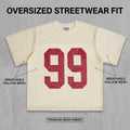 Custom 100% Polyester Knitted Oversized Drop Shoulder Mesh Jersey Boxy Fit Men Tee Screen Printing Logo Custom