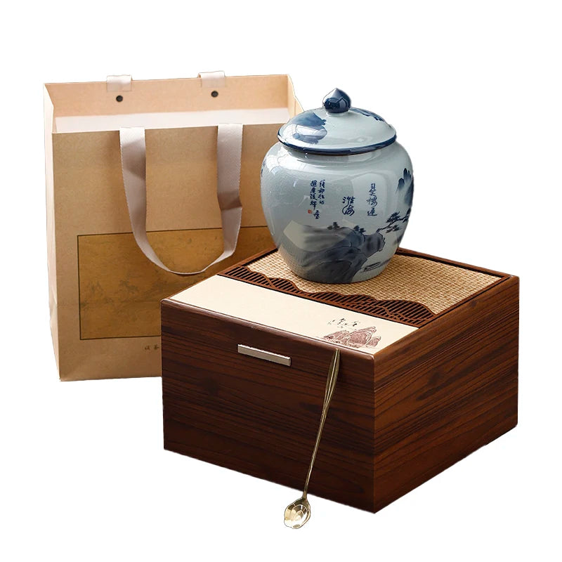 Custom Premium Wooden Ceramic Gift Box Set with Photo Frame & Stickers Biodegradable Eco-Friendly Crafts for Mom