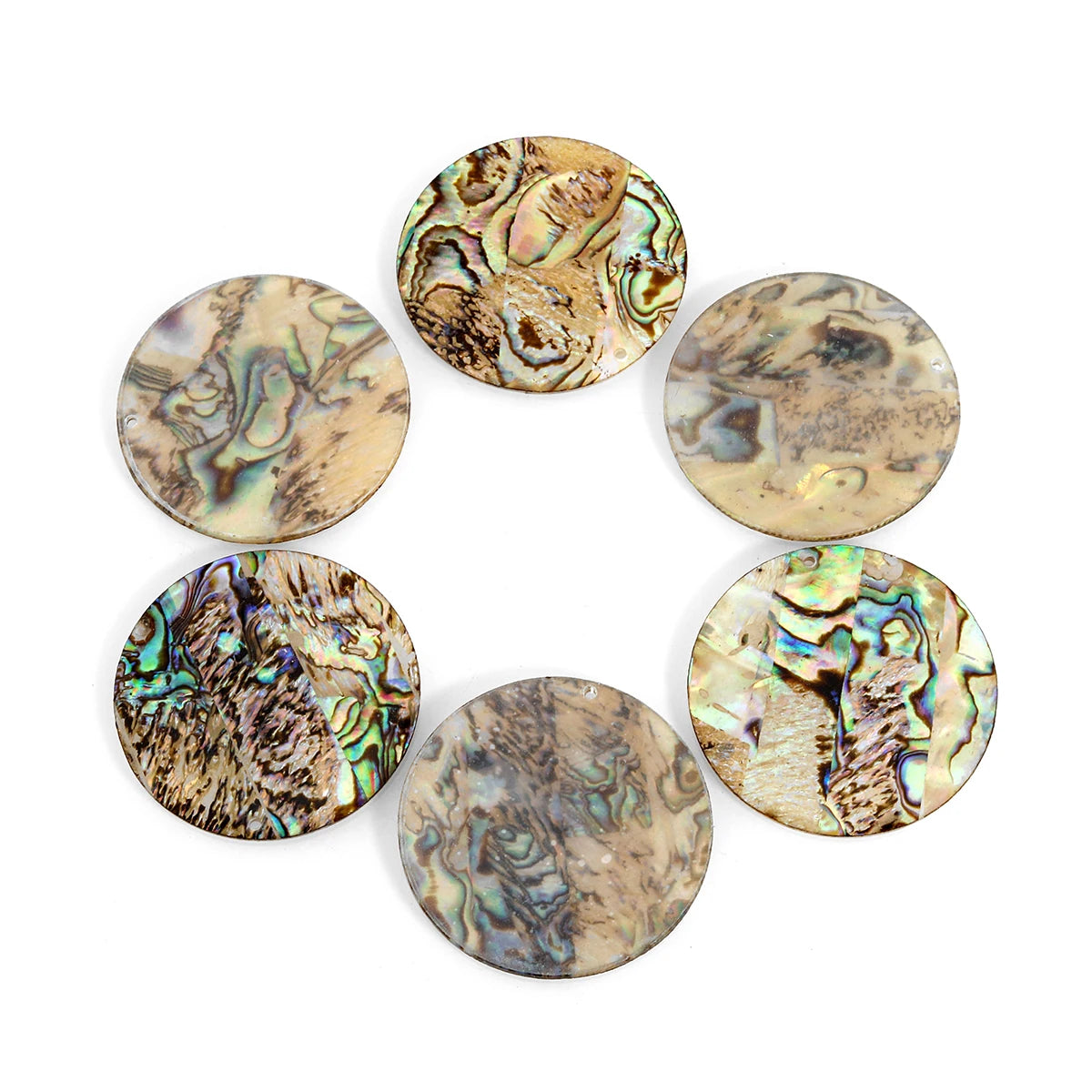 Minimal Hawaiian Round Shape Abalone Shell Shiny Designer Charms Wholesale