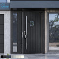 China Top Manufacturer Custom Exterior Door of the House Aluminum Exterior Door Profiles Heat Insulation Single Pivot Door