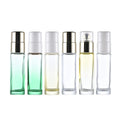 New Arrival Rotating 15ml Refillable Clear Gradient Green Yellow Glass Roll on Bottles for Perfume Oil Skincare Essential Oils