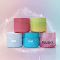 Opal Glass Jar Custom Logo Straight Sided Red pink Airtight 15g 30g 50g 100g Colored Glass Container Jars With Plastic Lids