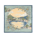QL Custom Big Women Digital Printing Satin Pure Silk Scarf 70*70cm  square Polyester Scarves Ladies