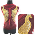 W012  New Arrival Wholesale Rhinestone Bodice Applique Crystal Applique Crystal Bodice Applique for Wedding Dress