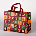 Custom Christmas Non-Woven Tote Bag for Amazon Gift Packaging with Stamping Recycled Materials for Takeaway & Candle Storage