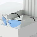 Trend 2024 Y2k Glasses Metal Half Frame for Men Designer Uv400 Shades Women Men Sport Cycling Classy Sunglasses 2024