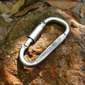 Bold 8CM EDC Locking D-shaped Aviation Aluminum Alloy D-Ring Carabiner Quick Hanging Outdoor Camping Backpack