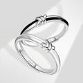 Valentine's Day Gift Men Women Knot Decor Couple Ring for Wedding Index Ring Creative Open Rings Engagement Wedding Jewelry