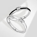 Valentine's Day Gift Men Women Knot Decor Couple Ring for Wedding Index Ring Creative Open Rings Engagement Wedding Jewelry