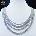 Factory Price Full Size Moissanite Tennis Bracelet&Necklace Pass Diamond Tester Tennis Chain 925 Sterling Silver