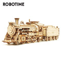 Robotime Rokr Laser Cut Wood Crafts Mechanical Toy MC501 Prime Steam Express 3D Wooden Puzzles for Dropshipping
