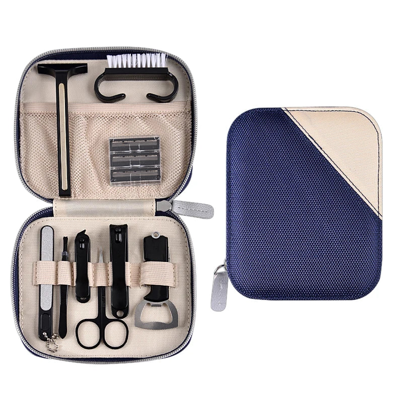 Factory Wholesale Portable 9pcs Manicure & Pedicure Set Durable Nail Clippers & Shaving Set